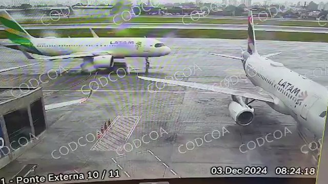 Aviões da LATAM batem no aeroporto de Congonhas