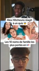 Alex Hitcheuns réagit à un quiz 😨#quiz #alexhitchens #alexhitchensreacts