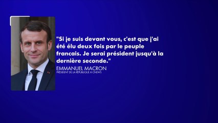 «Je serai président jusqu’à la dernière seconde» : Emmanuel Macron ferme la porte à toute hypothèse de démission