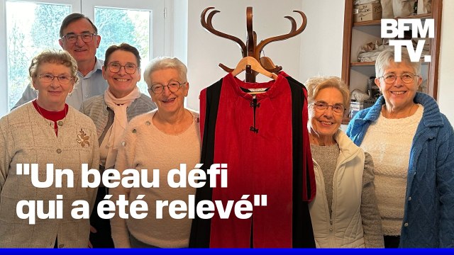 ROBIN DE BFM - Des couturières bretonnes amatrices ont confectionné des manteaux pour Notre-Dame de Paris