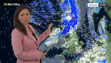 Met Office Tuesday Evening Weather Forecast 03/12/2024