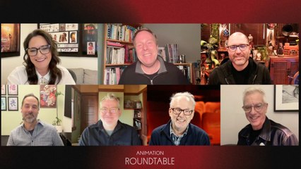 Chris Sanders, Dana Ledoux Miller, Josh Cooley, Kelsey Mann, Morgan Neville and Nick Park at the THR Animation Roundtable | THR Video