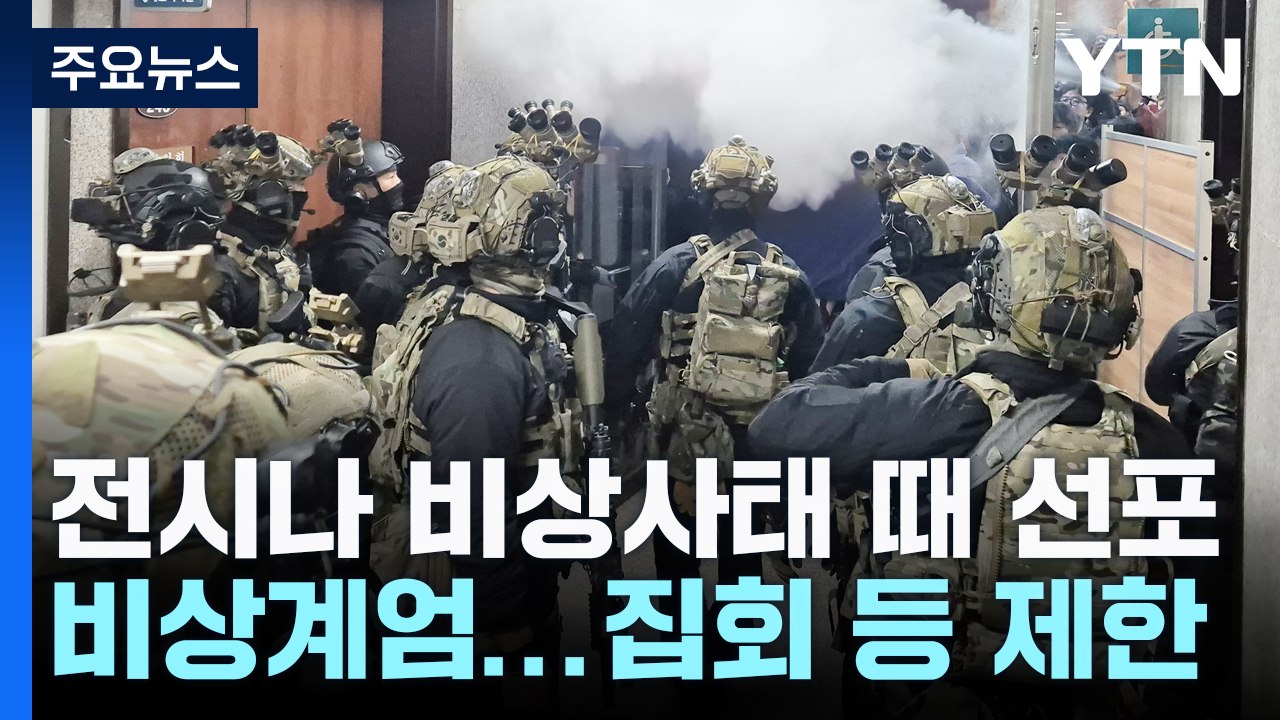 비상계엄, 전시나 비상사태 때 선포...집회 등 제한 / YTN