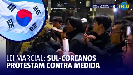 Sul-coreanos protestam contra Lei Marcial e bloqueio militar