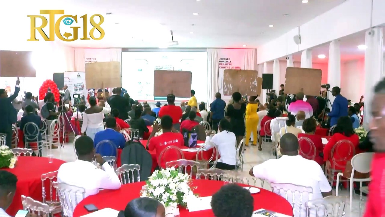 Diskou konseye prezidan Dr. Louis Gerald Gilles nan okazyon jounen mondyal lit kont SIDA.