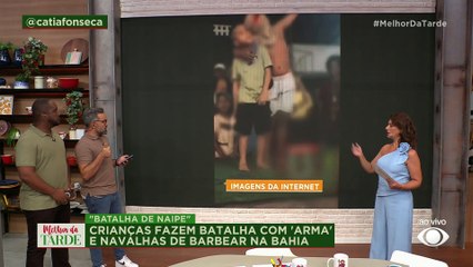 Crianças fazem batalha com arma e navalhas na Bahia | Melhor da Tarde
