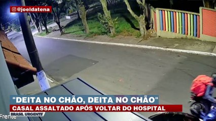 Casal é assaltado na porta de casa após voltar do hospital