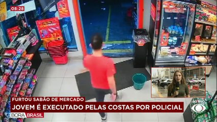 Jovem é executado pelas costas por policial em frente a mercado em São Paulo