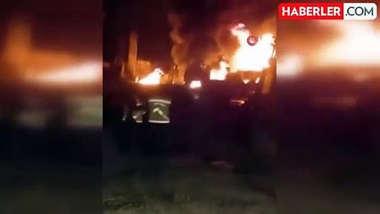 Tokat'ta Taş Ocağında Yangın Çıktı