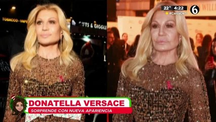 Donatella Versace sorprende con nueva apariencia