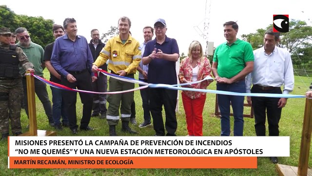 Misiones presentó la campaña de prevención de incendios “No me quemés” y una nueva estación meteorológica en Apóstoles