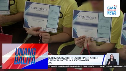 42 PDL sa QC Jial Female Dormitory na sumailalim sa basic housekeeping skills training, graduate na | Unang Balita