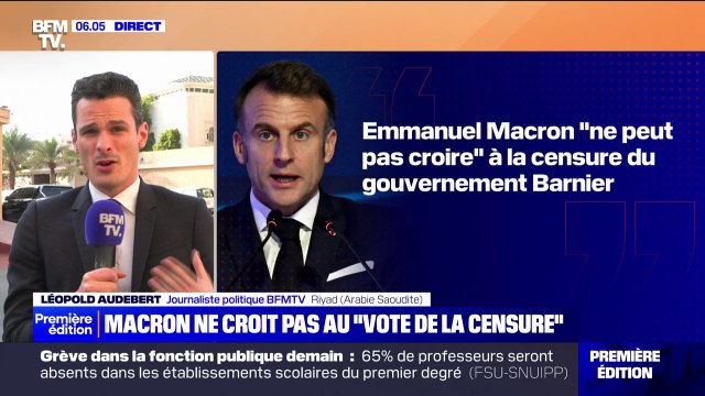 Un jeu de dupes : pourquoi Emmanuel Macron dit ne pas croire à la censure du gouvernement Barnier