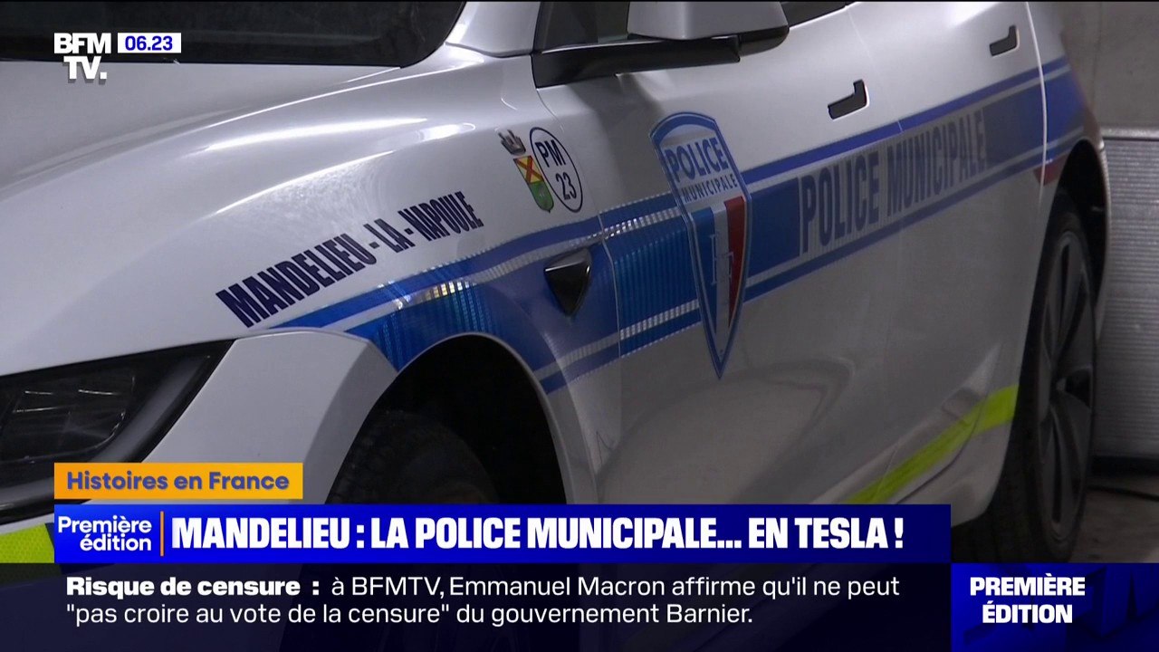 Pour réaliser des économies, la police municipale de Mandelieu-la-Napoule (Alpes-Maritimes) se déplace en voitures Tesla