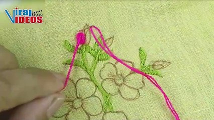 Different Flowers Hand Embroidery Stiching Tutorial for Beginners