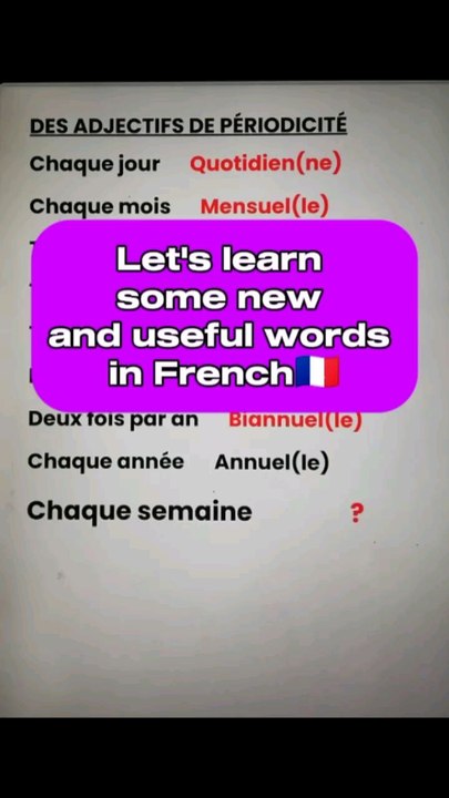 Let's learn some new and useful words in French🇨🇵|Improve your French with us