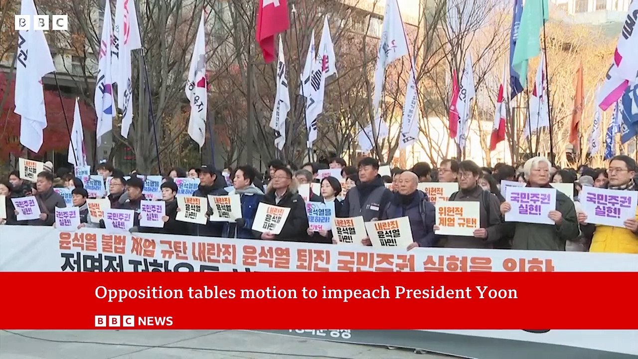 South Korea President Yoon Suk Yeol faces impeachment after attempt to impose martial law _ BBC News
