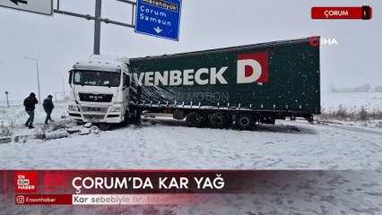 Çorum'da kar yağışı etkili oldu