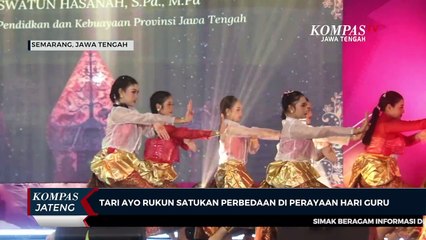 Tari Ayo Rukun Satukan Perbedaan di Perayaan Hari Guru