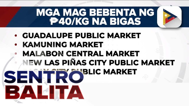 P40/kg na well-milled rice, mabibili na sa ilang malalaking pamilihan sa Metro Manila at ilang MRT-LRT stations sa ilalim ng 'Rice-for-All' program ng D.A.