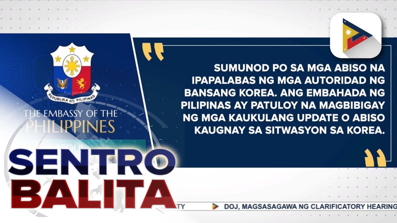 Mga Pilipino sa South Korea, pinayuhan na maging kalmado sa gitna ng political tension