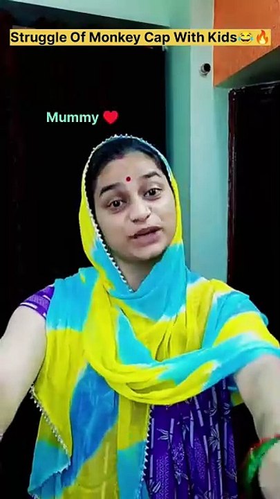 Winter season = Monkey cap drama! ❄️Indian family 😂