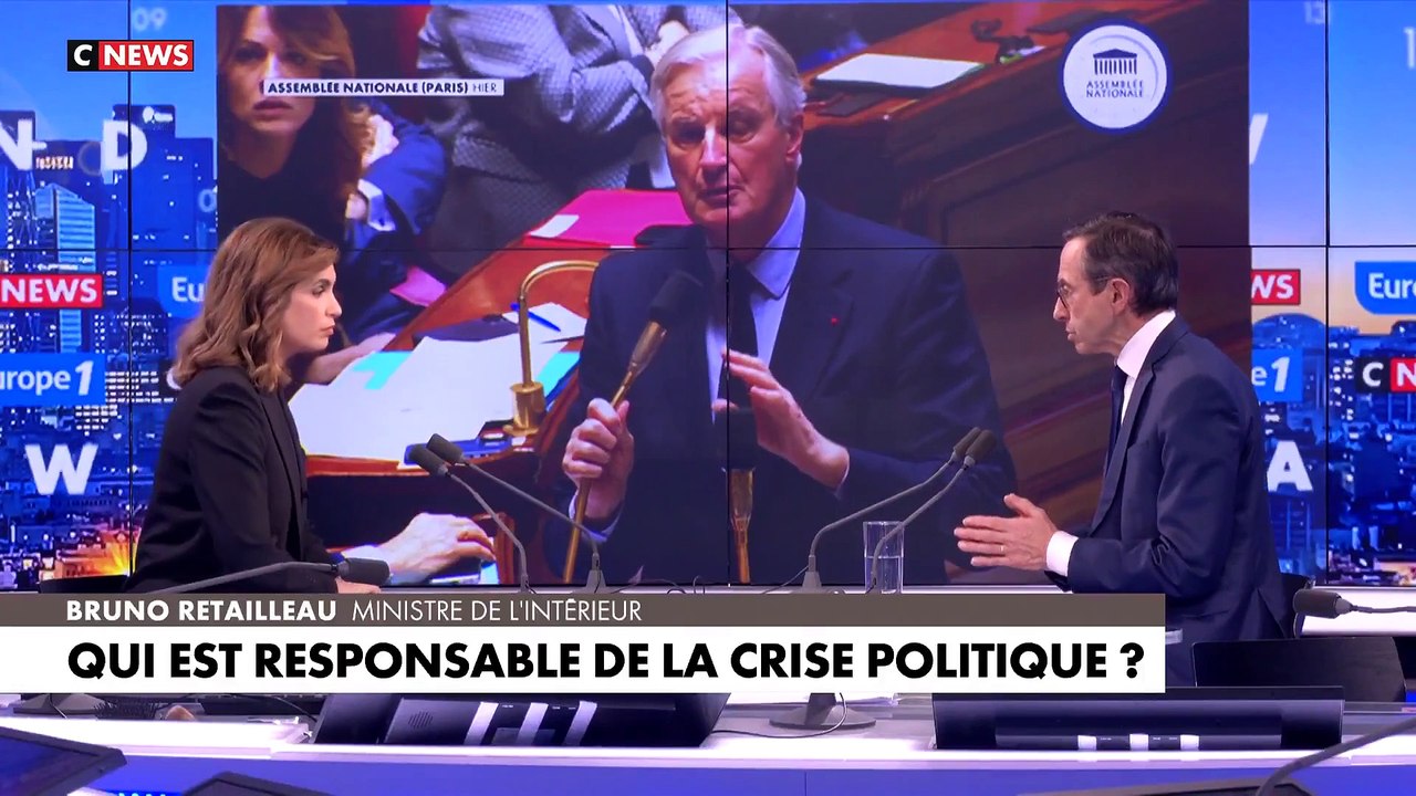 Bruno Retailleau : "C'est une Mélenchonisation de Marine Le Pen" à propos de la censure du gouvernement Barnier