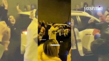 Tulum çalıp horon oynadılar! Trafiğe kapanan yolda keyifli anlar