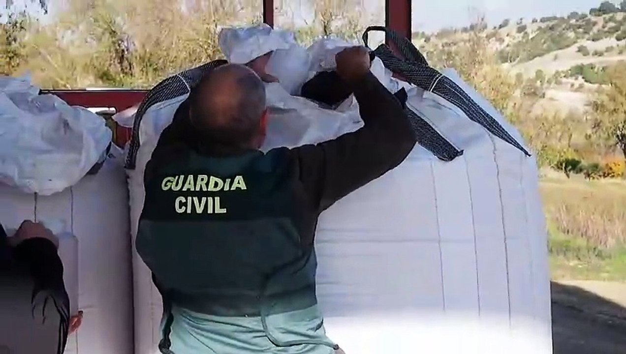 Sacos de semillas protegidas que el vecino de Valle de Esgueva investigado vendía de forma ilegal.