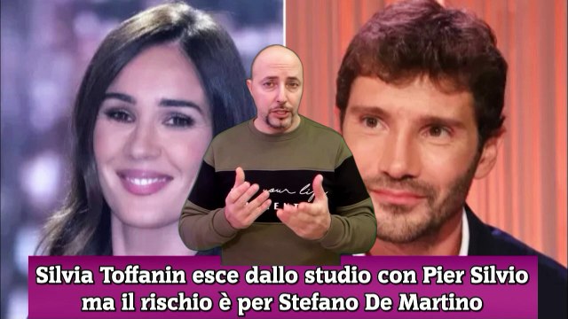 Silvia Toffanin esce dallo studio con Pier Silvio ma il rischio è per Stefano De Martino