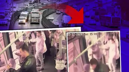 Esenyurt’ta yolcunun metrobüsten düştüğü anlar kamerada