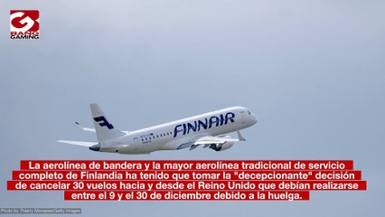 Finnair cancela vuelos hacia y desde el Reino Unido antes de Navidad