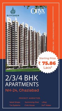 2 BHK Apartment in NH24 Ghaziabad | Divyansh Onyx