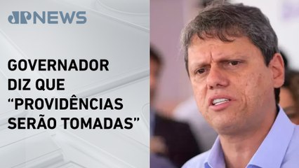 Tarcísio de Freitas critica PM que jogou homem de ponte
