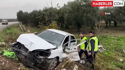 Kontrolden Çıkan Araç Tarlaya Uçtu: 2 Yaralı