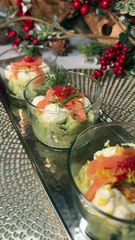 Verrine de Noël facile avocat saumon