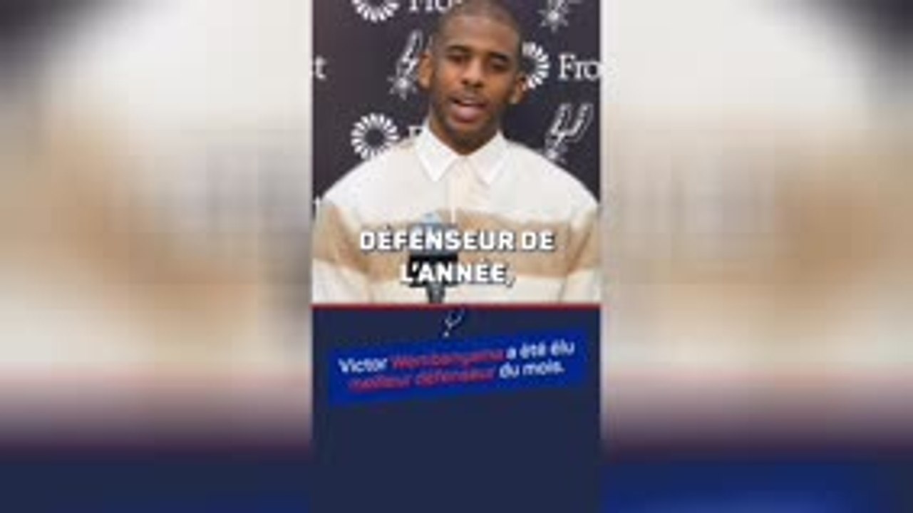 Spurs - Paul sur le meilleur défenseur du mois : "Wembanyama va l'avoir tous les mois"