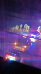 Emergency services tended to the scene at Raglan roundabout.