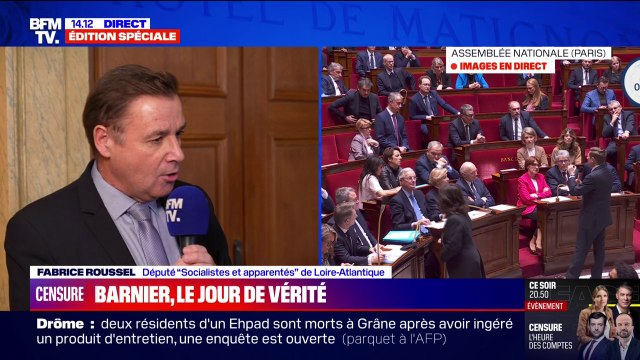 Si on dépose une motion de censure c'est pour la voter , souligne Fabrice Roussel (Socialistes et apparentés)