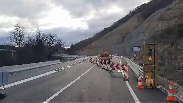 L'entrée dans la déviation du Teil, côté route des Combes