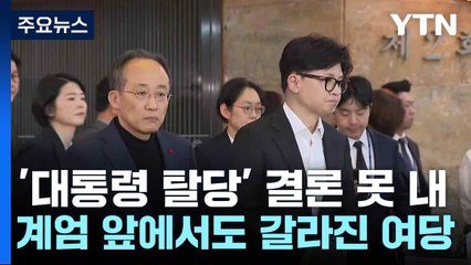 '대통령 탈당' 결론 못 내...계엄 앞에서도 갈라진 여당 / YTN