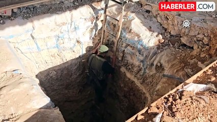 Muhalifler PKK'lı avında! Tel Rıfat'taki tünellerden çarpıcı görüntüler