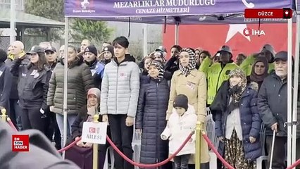 Düzce'de hayatını kaybeden polis için tören düzenlendi