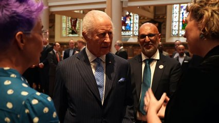 King thanks Middle East and Ukraine aid workers at church