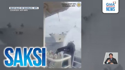 Barko ng China Coast Guard, binangga at binomba ng tubig ang barko ng BFAR malapit sa Bajo De Masinloc | Saksi