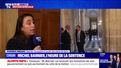 Motion de censure "Ils n'ont jamais ouvert la porte aux discussions avec la Front populaire", estime Sabrina Sebahi, députée Écologiste et social