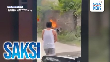 Motorsiklo, bigla na lang nagliyab | Saksi