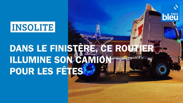 Le camion de Pierre-Yves aux couleurs de Noël