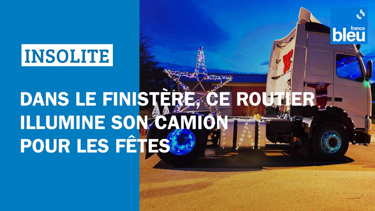 Le camion de Pierre-Yves aux couleurs de Noël