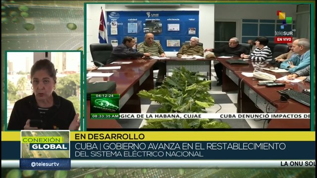 Cuba avanza en el restablecimiento del sistema eléctrico nacional